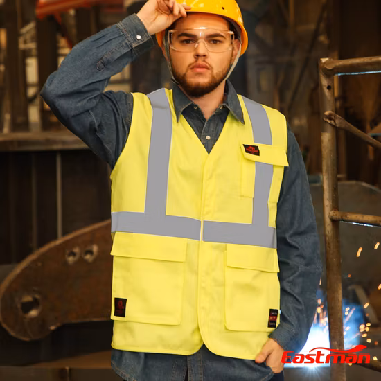 Wholesale Workwear Hi Vis Customizable Reflective Polyester Safety Vest