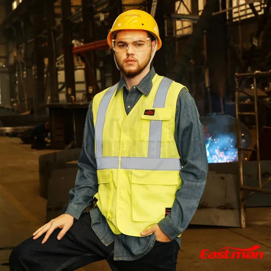 Wholesale Workwear Hi Vis Customizable Reflective Polyester Safety Vest