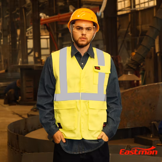 Wholesale Workwear Hi Vis Customizable Reflective Polyester Safety Vest