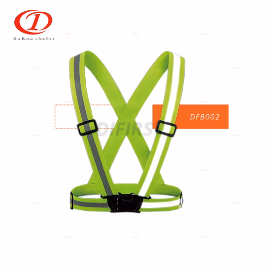 Cinturón de seguridad reflectante colorido de fábrica con cinta reflectante Dfb002